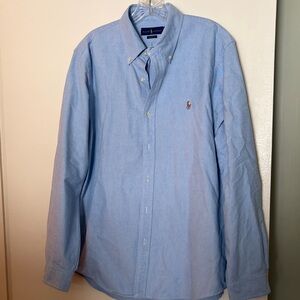 Ralph Lauren Men’s Pale Blue Button-Down Oxford Shirt